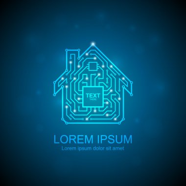 Devre levhasını ev simgesini