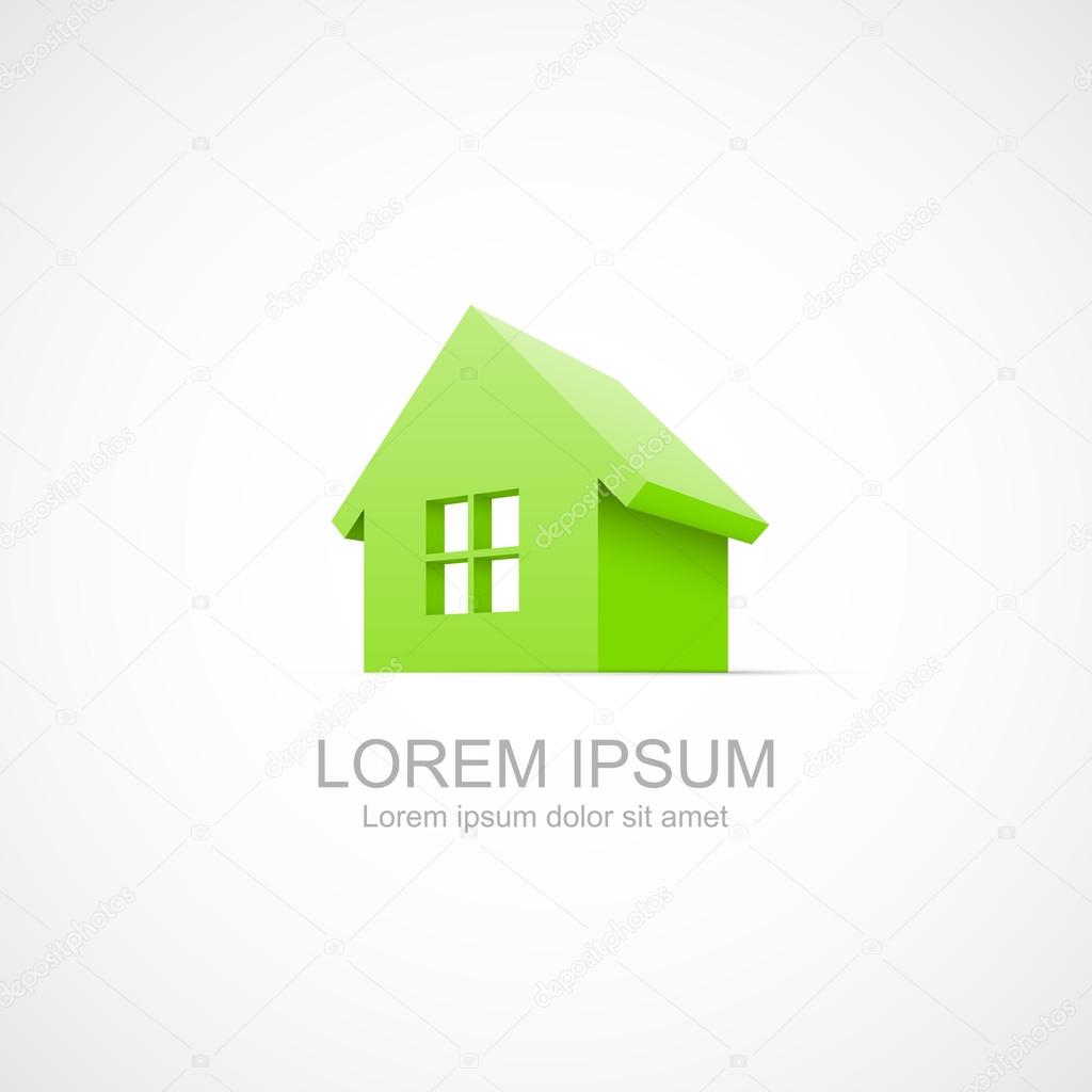 House abstract real estate icon. Easy to change color. Vector illustration