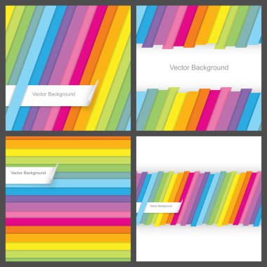 Renkli çizgili sorunsuz arka plan kümesi