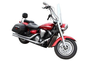 Modern kırmızı motosiklet.