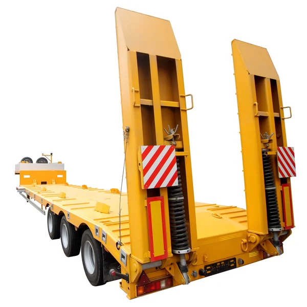 Modern yellow trailer — Stock Photo, Image