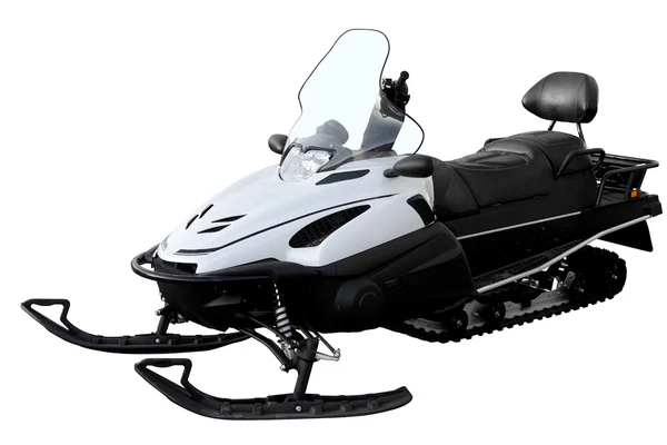 Modern white snowmobile — Stock Photo, Image