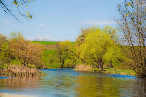 Landscape. Spring. River. Sky. Nature Royalty Free Stock Photos