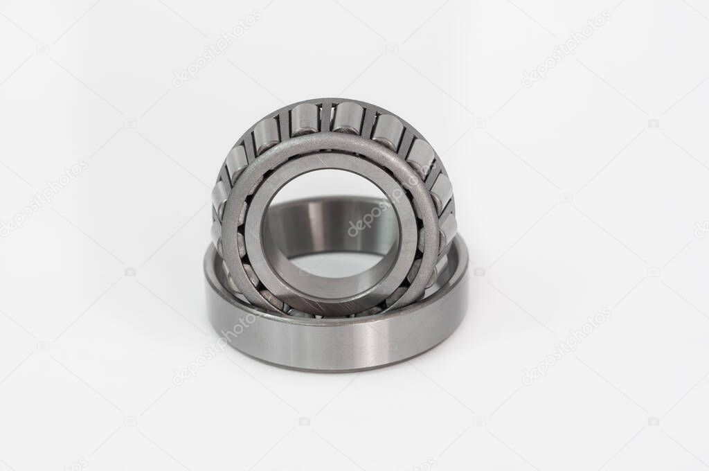 Tapered roller bearing isolated on white