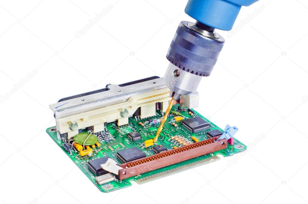 drilling and repair of the electronic engine control unit 