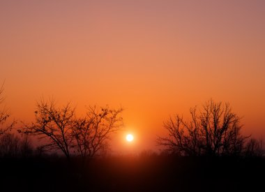 Bozkırda gün batımı