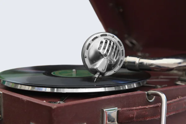 Old gramophone closeup — Stock Photo, Image