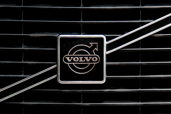company logo on the hood of car