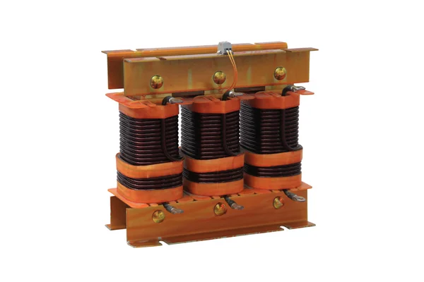 Three-phase transformer closeup — Stock Photo, Image