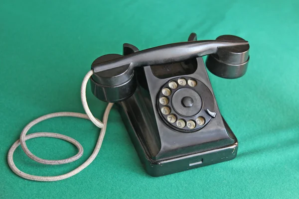 Black vintage phone — Stock Photo, Image