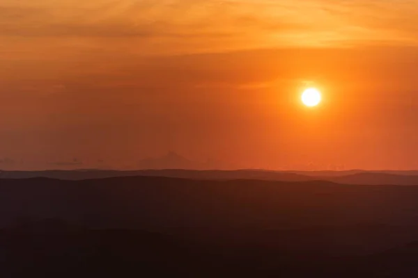 Západ Slunce Červeného Knoflíku Virginii — Stock fotografie