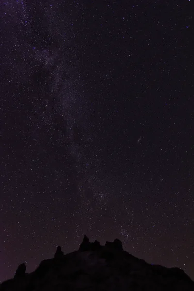 Ciel Nocturne Dessus Trona Pinnacles Californie — Photo