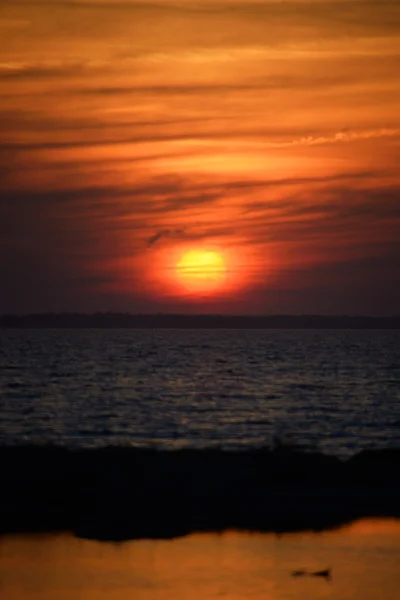 Zonsondergang in Chincoteague — Stockfoto