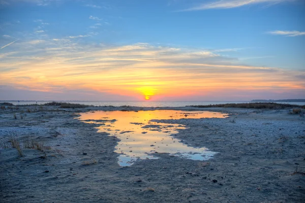 Zonsondergang in Chincoteague — Stockfoto