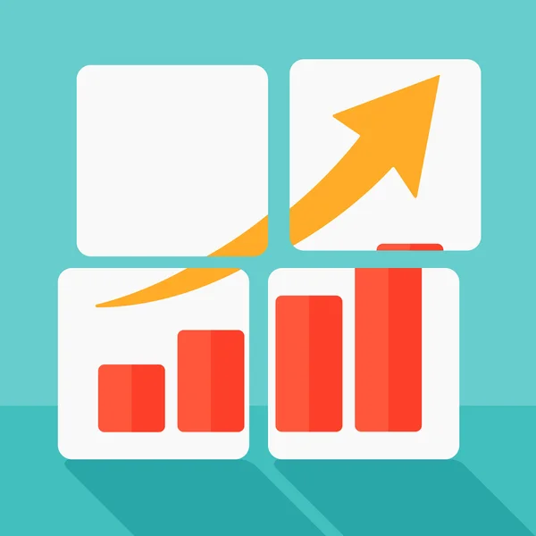 Background of growing graph. — Wektor stockowy