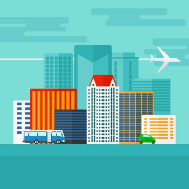 Modern şehir arka plan.