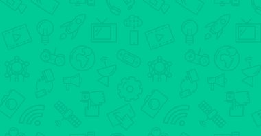 Background with technology icons.