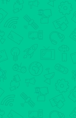 Background with technology icons.