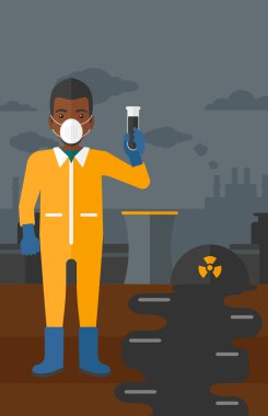 Test tüplü laboratuar asistanı.