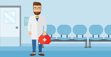 Doktor ilk yardım kutusu.