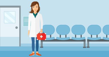 Doktor ilk yardım kutusu.