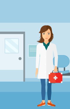 Doktor ilk yardım kutusu.