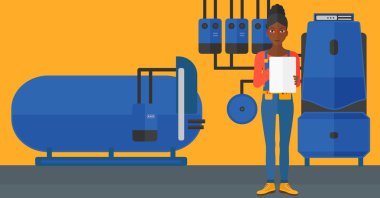 Tablet ile kendine güvenen Oluşturucu.