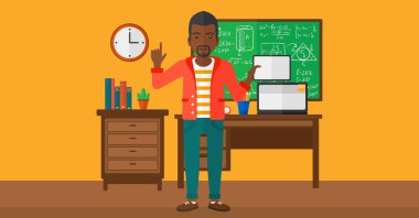 tablet bilgisayar tutan adam.