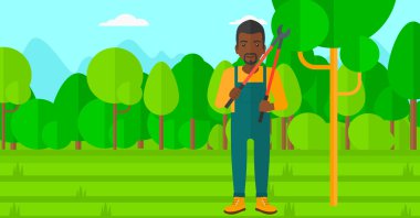 Budayıcı Bahçe ile çiftçi.