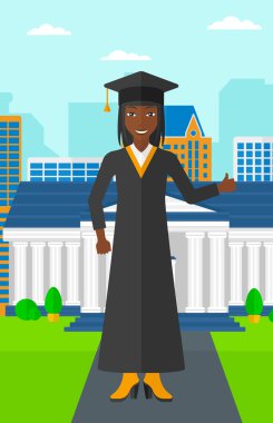 Lisansüstü gösteren başparmak tabela.