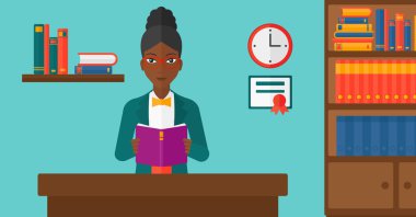 Kadın kitap okuyor..