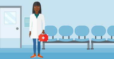 Doktor ilk yardım kutusu.