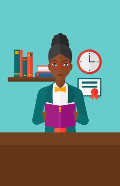 Kadın kitap okuyor..