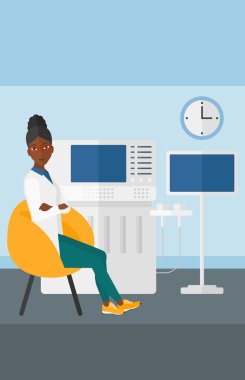 Female ultrasound specialist.