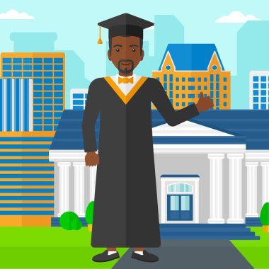 Lisansüstü gösteren başparmak tabela.