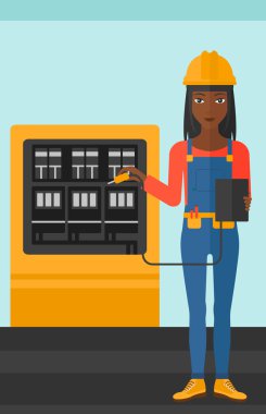 Elektrikçi Elektrik donatımı ile.