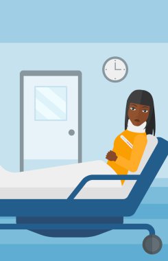 Hasta Yaralı boyun ile.