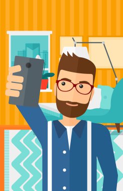 Adam özçekim yapıyor..