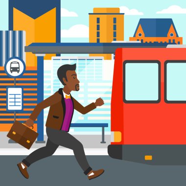 Adam kayıp otobüsünü.