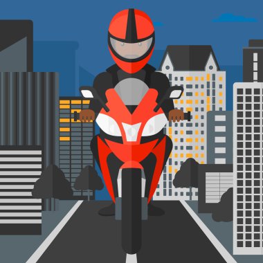 adam sürme motosiklet.