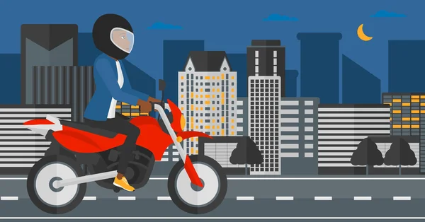 Kadın sürme motosiklet. — Stok Vektör
