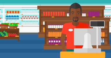 Kasada duran satıcısı.