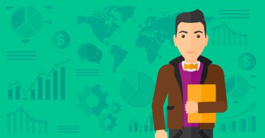 neşeli başarılı iş adamı.