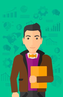 neşeli başarılı iş adamı.