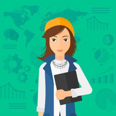 Cheerful successful business woman.