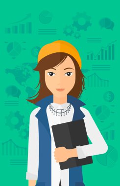 Cheerful successful business woman.