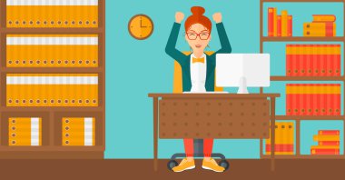 Ofiste çalışan kadın..