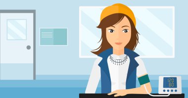 Kan basıncı ölçümü.