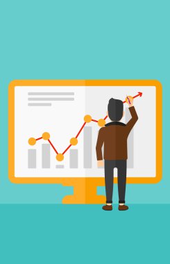 İşadamı rapor sunma.