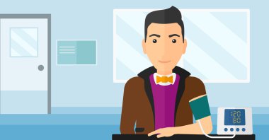 Kan basıncı ölçümü.